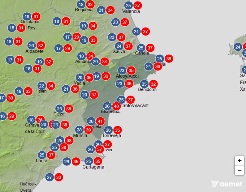 Alicante weekend weather July 23-26: Red alert as temperatures could hit 45ºC