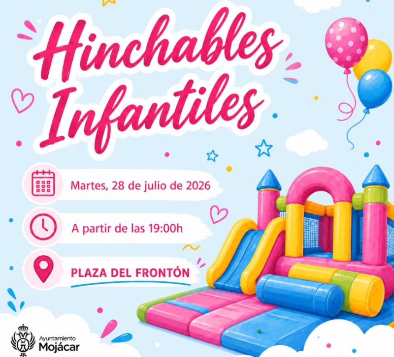 July 28 Free evening of inflatable fun for children in Mojácar