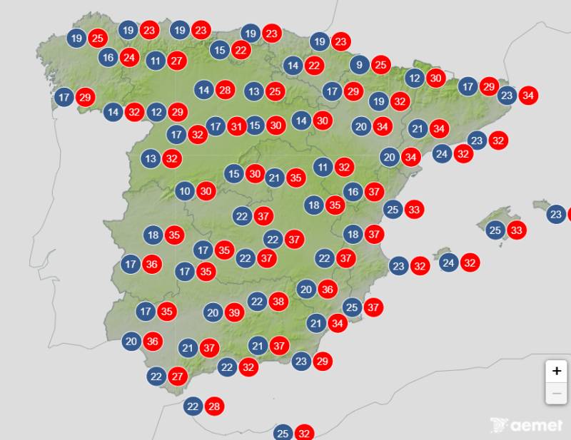 Spain weather forecast Aug 3-6: Temperatures climb back towards 40°C this week