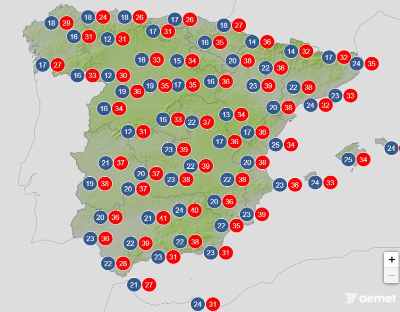Spain weather forecast for August 6-9: Sun, heat and the risk of storms