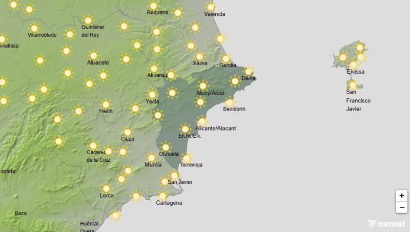 Thunderstorms could interrupt the sunny summer weekend: Alicante weekend weather August 6-9