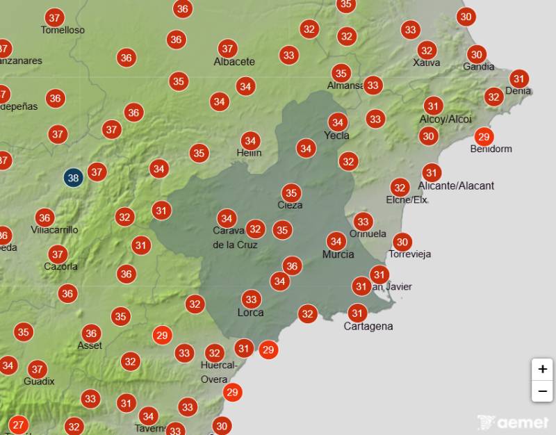 Murcia weekend weather forecast Aug 6-9: More scorching heat with temperatures up to 40°C