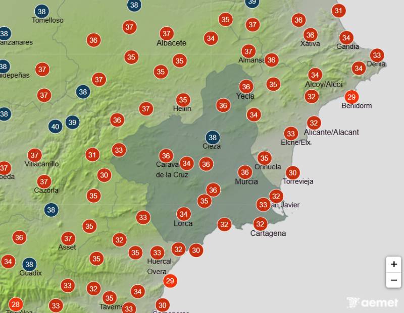Murcia weekend weather forecast Aug 6-9: More scorching heat with temperatures up to 40°C
