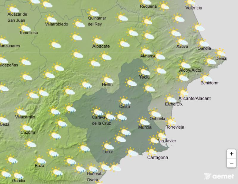 Murcia weather forecast August 17-20: Heat builds before rain and storms return