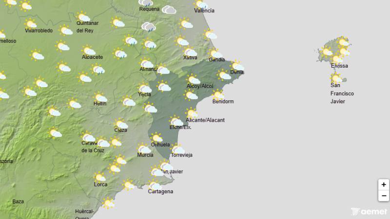 Saharan dust and muddy rain in the forecast: Alicante weather forecast August 23-27