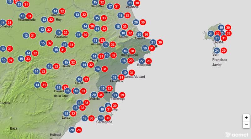 Cooler temperatures and possible rain before a brighter weekend: Alicante weather forecast August 27-30