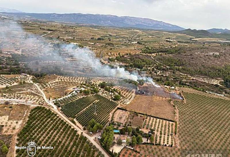 Rapid response from firefighters stops Bullas blaze reaching homes