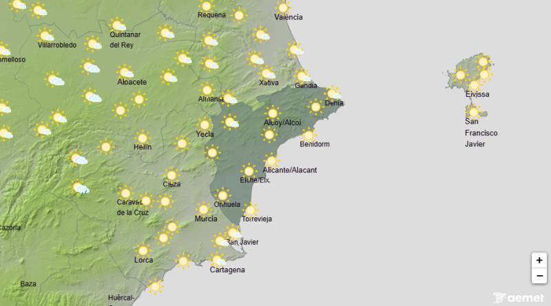 Temperatures climb again as September begins: Alicante weather forecast August 31-September 3