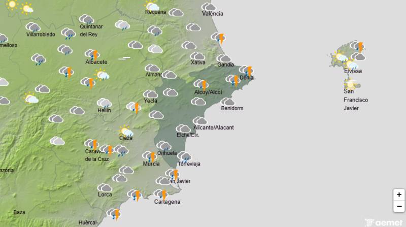 Storms and heavy rain before sunshine returns: Alicante weekend weather forecast September 17-20