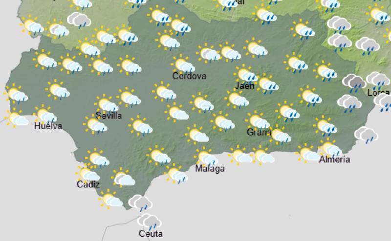 Andalucía weekend weather forecast October 1-4: Unsettled and showery as October settles in
