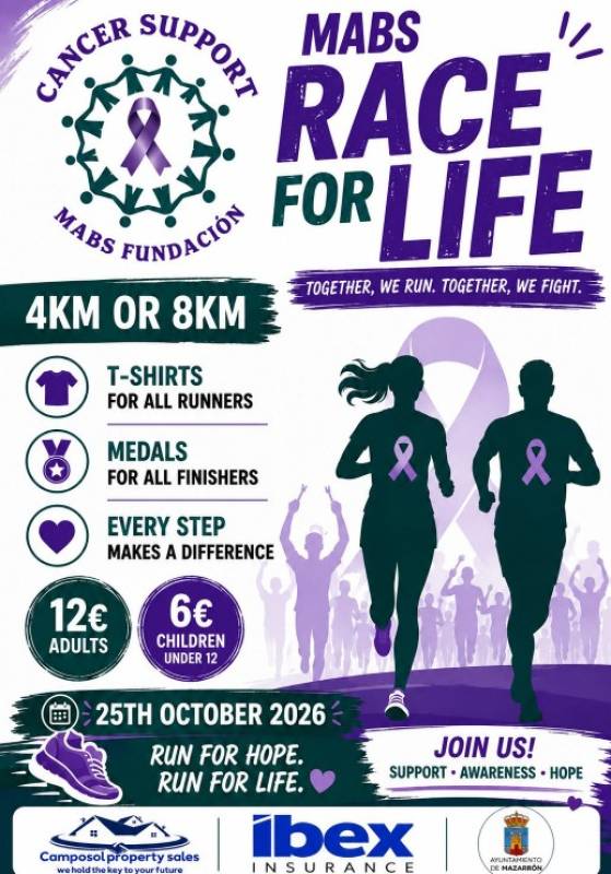 October 25 The annual MABS Race for Life in Camposol