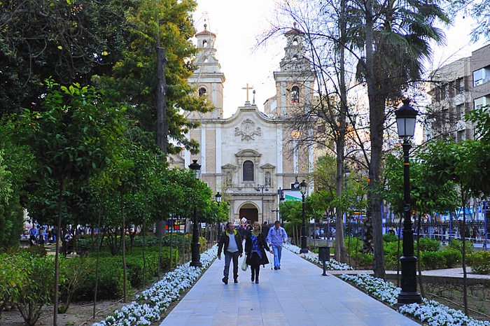 Jardín de Floridablanca public park in the city of Murcia