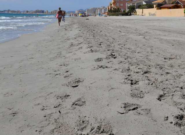 Playa Banco del Tabal, the southernmost Mediterranean beach in the San Javier section of La Manga